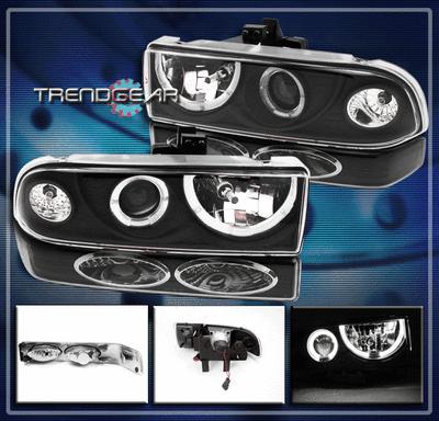 98-04 chevy blazer s10 halo projector head light+bumper black 99 00 01 02 03 set