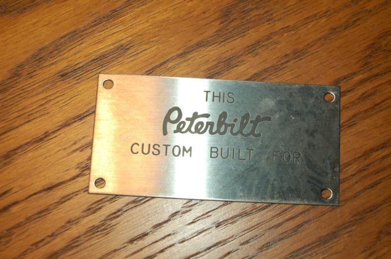 Nos custom this peterbilt  built for name plate 