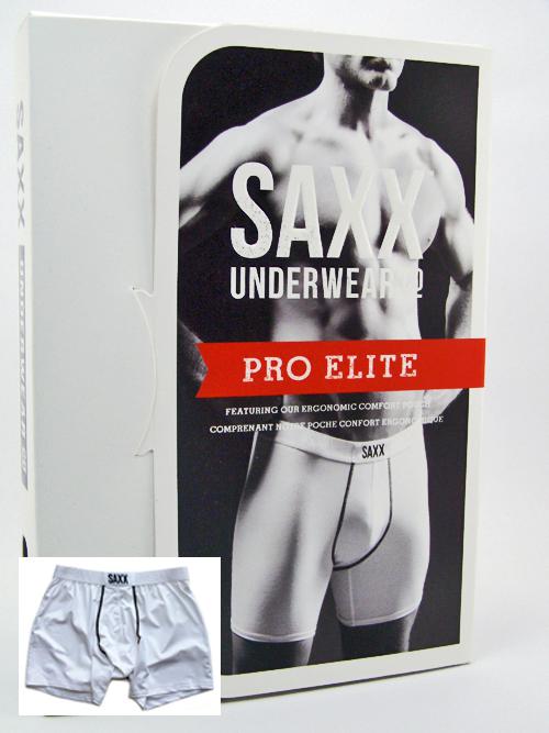 Saxx men's underwear - pro elite boxer brief, white, small