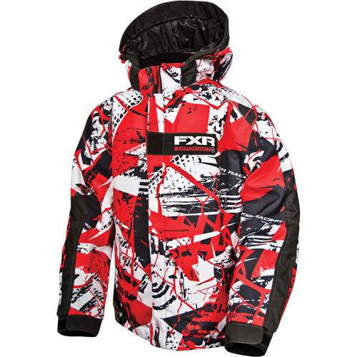 Fxr squadron red sabotage child/youth warm snowmobile  jacket - size 12 -  new