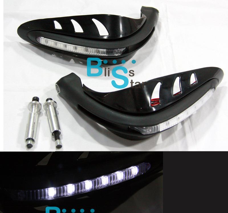 Dirt bike atv motocross led hand guards yamaha xt wr dt yz pw 660 250 125 50