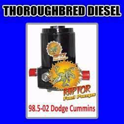 Airdog raptor fuel pump 98.5-02 dodge cummins 100gph with in tank pump r2sbd355