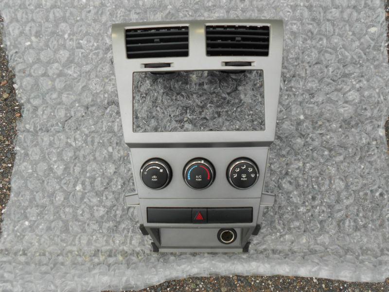 08-10 dodge avenger a/c heater temperature climate control unit bezel silver oem