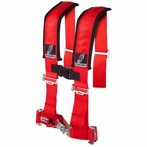 4x4 truck offroad buggy  dfr red 3"x3" sewn in harness 4 point safety harness