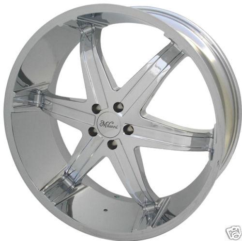 24" x 9.5" milanni kool whip escalade suburban tahoe denali nissan wheels rims 