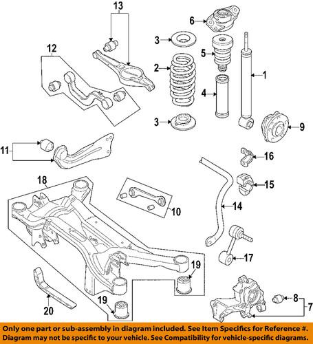 Audi oem 5k0498621 axle bearing & hub assembly/front wheel bearing & hub