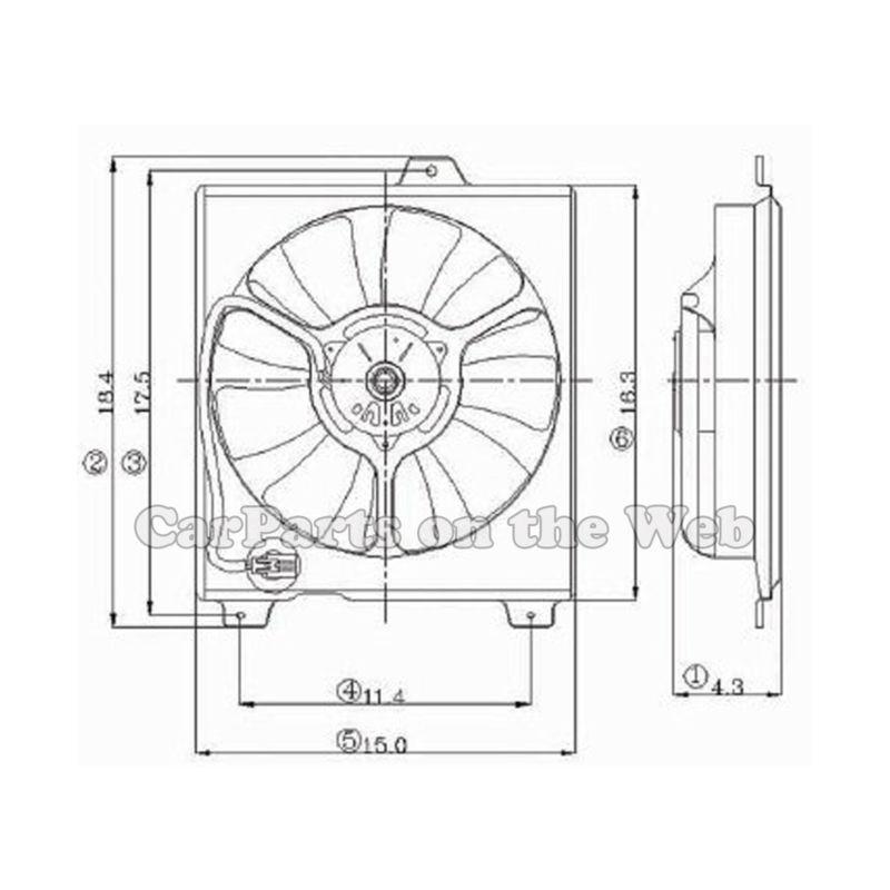 New 99-03 lexus es300 toyota camry solara 3.0l condenser cooling fan assembly