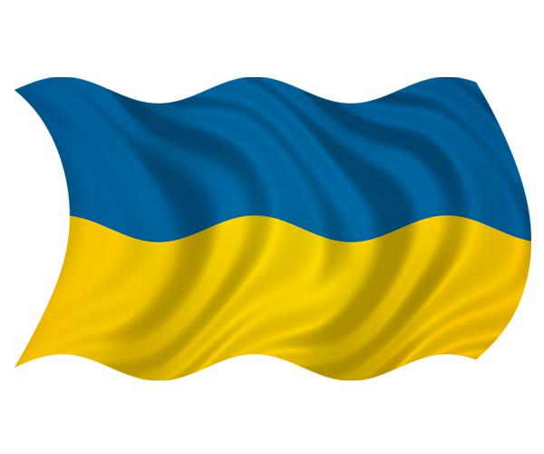 Ukraine waving flag decal 5"x3" ukranian vinyl car window bumper sticker zu1