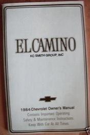 1984 el camino owner's manual