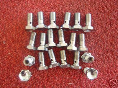 20 stainless banjo bolts big dog harley aih custom hardware