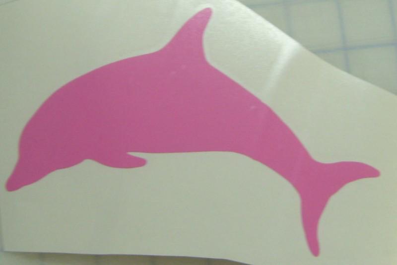Pink dolphin decal sticker 7x3