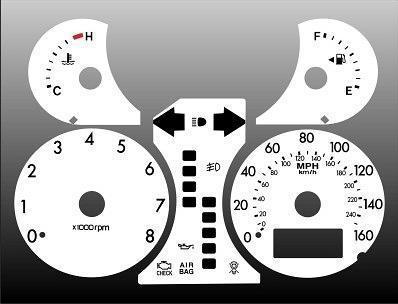 2004-2006 kia amanti instrument cluster white face gauges 04-06