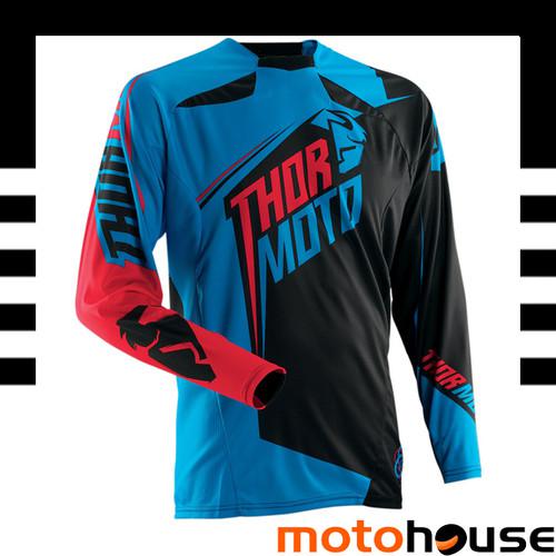 Thor mens core razor jersey mx offroad dirt motocross blue black red 