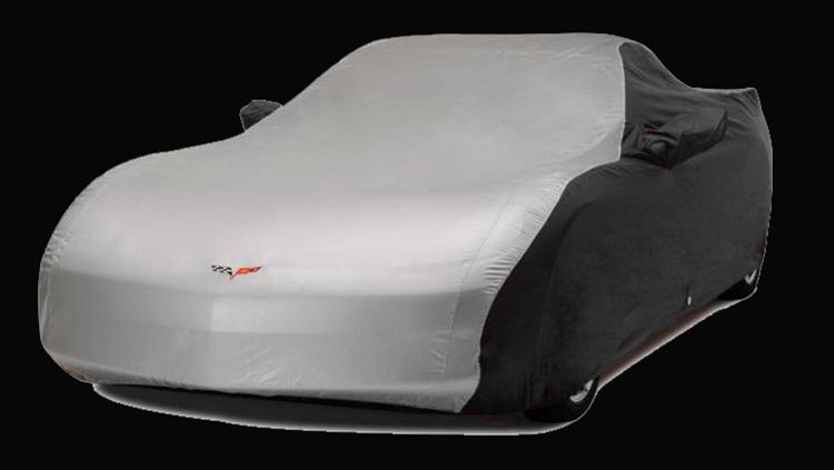2005-2013 corvette car cover two tone c6 embroidered logo c6,z06,zr1 & gs black