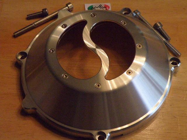 Ducati billet window clutch cover polished! mpl tuning all dry clutch's