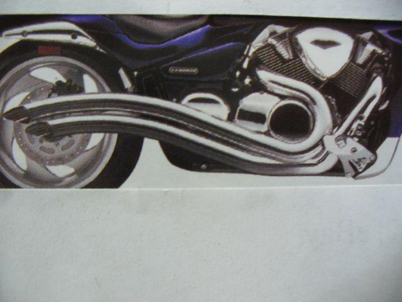 Kawasaki 6-13 vn900lt chrome cobra swept exhaust