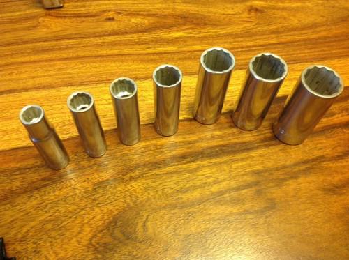 Herbrand deep socket set 7 peice nice