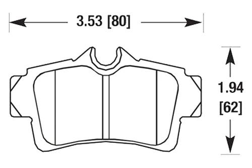 Hawk hb183z.660 - 1994 ford mustang rear brake pads ceramic