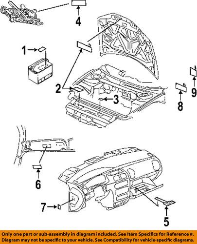 Mopar oem 5038161aa labels-emission label