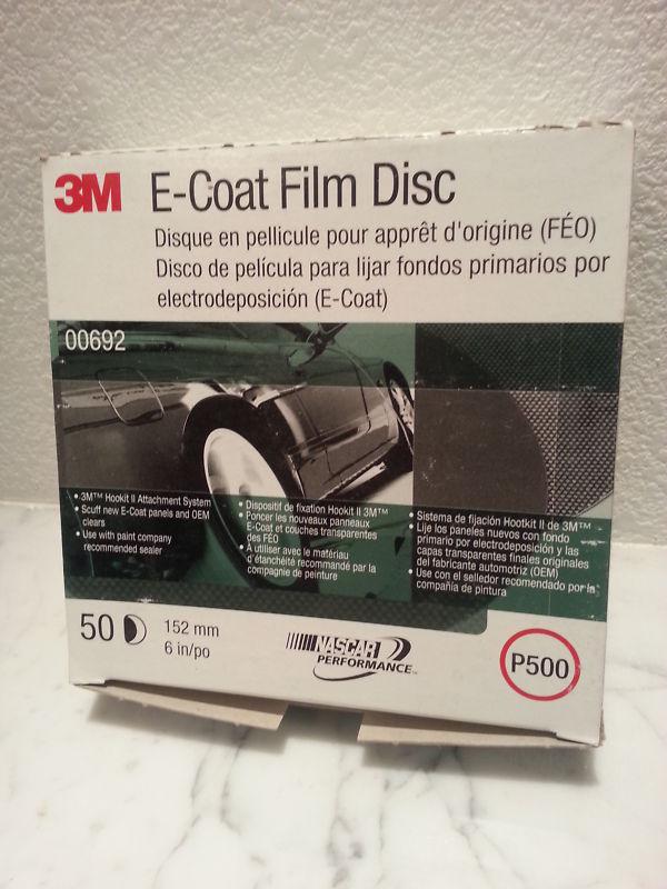 3m e-coat film sanding disc 6" da sand paper p500 500 grit hookit ii #00692 50pc