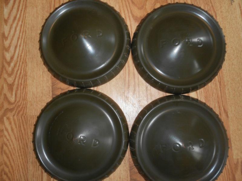 New ford u s military truck  dog dish hubcaps   9 1/2" poverty set nos 