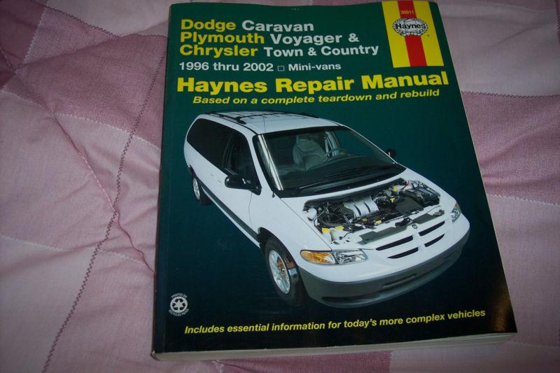 Haynes manual...dodge, plymouth and chrysler mini-vans...1996 thru 2002...euc