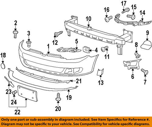 Volkswagen oem 5k0805915a9b9 front bumper & grille-retainer