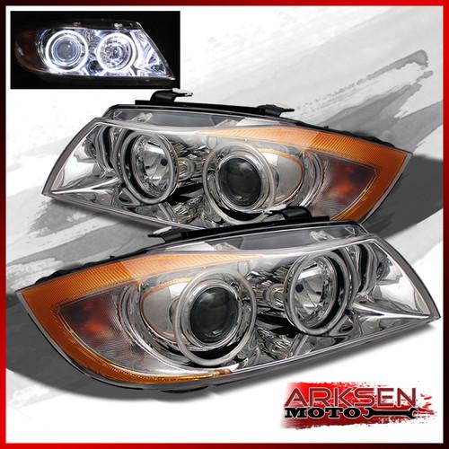 05-08 bmw e90 3-series ccfl halo projector headlights lamp pair upgrade set