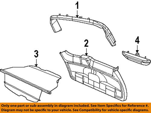 Mopar oem zr39es3ah lift gate-trim panel