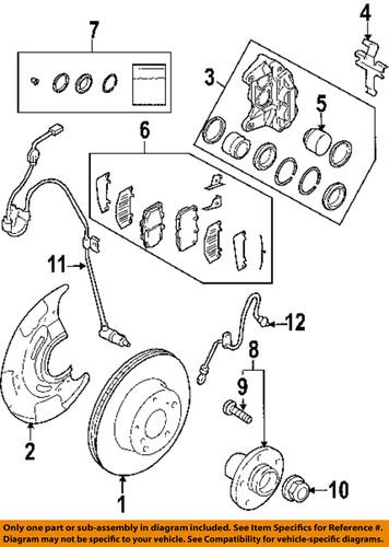 Subaru oem 26292fe051 disc brake caliper/front brake caliper