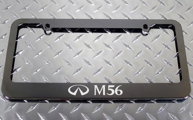 1 brand new infiniti m56 gunmetal license plate frame + screw caps