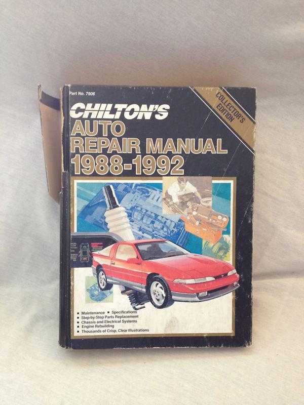 Chilton's auto repair manual 1988-1992 collector's edition (hardback)