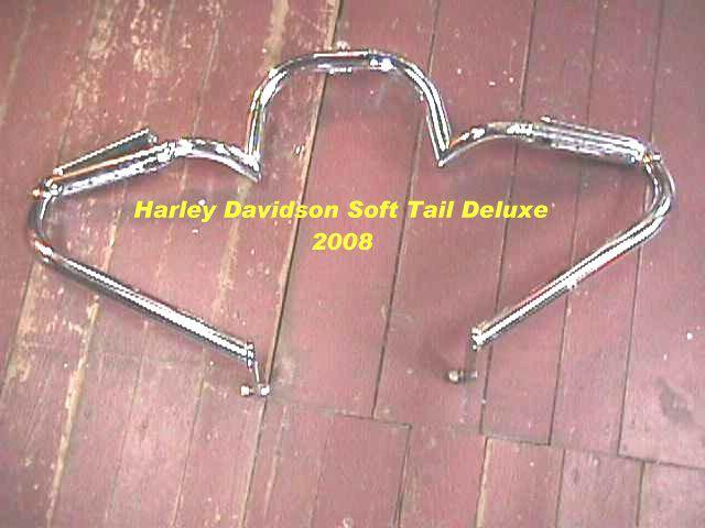 Harley davidson mustache crash bar, deluxe swing out foot pegs