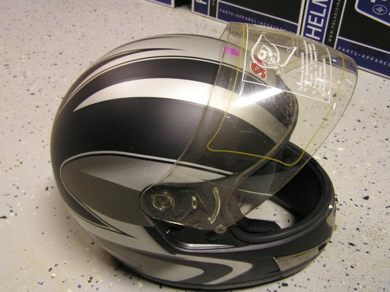 Shell full faced black motorcycle helmet size large brand new