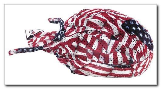 Zan headgear vented flydanna headwraps  wavy american flag