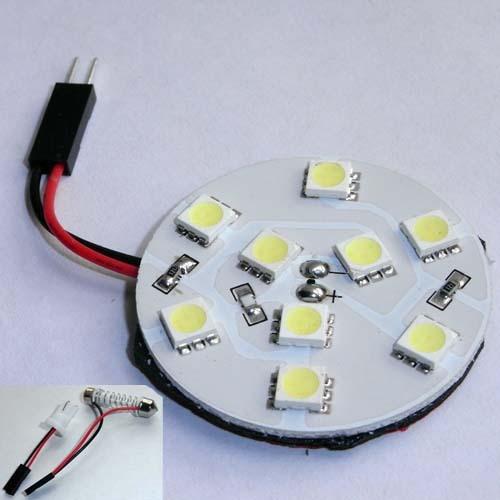 White 9 smd led interior dome map light bulb + t10 194