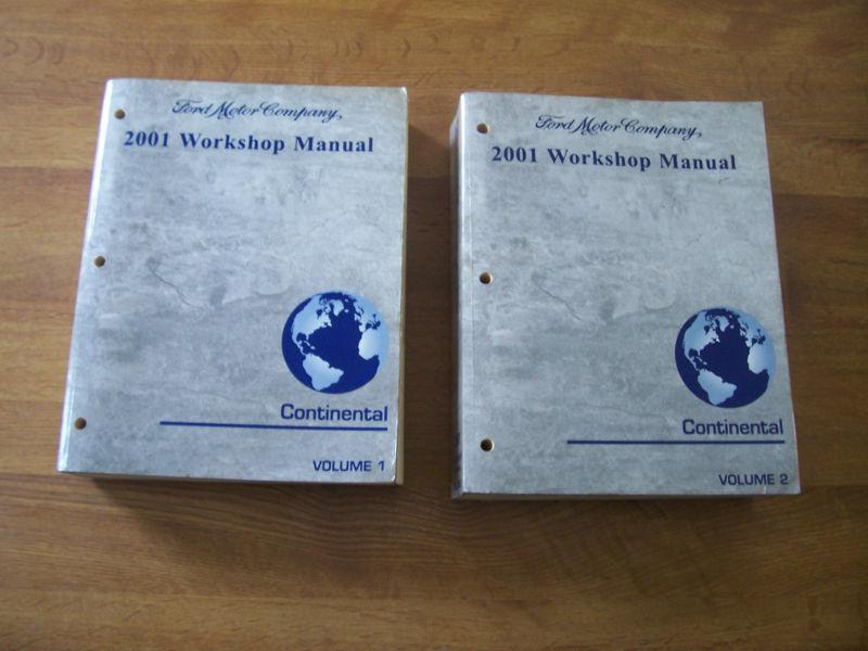 2001 ford continental service repair  manuals dealership oem books vol 1 and 2