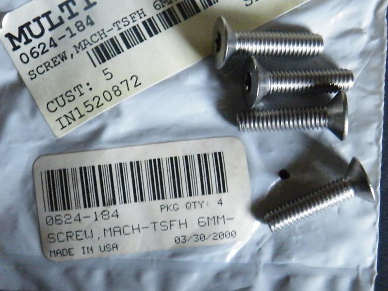 Nos tigershark arctic cat machine screw 1995 tsfh 6mm 1.0 x 25 qty4 0624-184