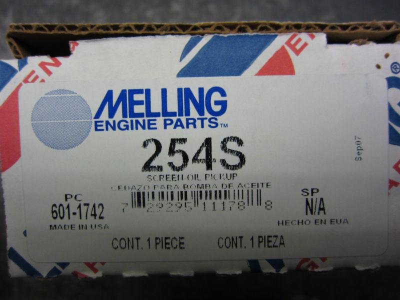 254s melling chevy corvette oil pump pickup tube