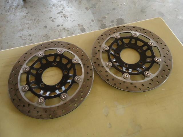 2001 triumph tt 600 front wheel rim brake rotors discs 5mm & smooth