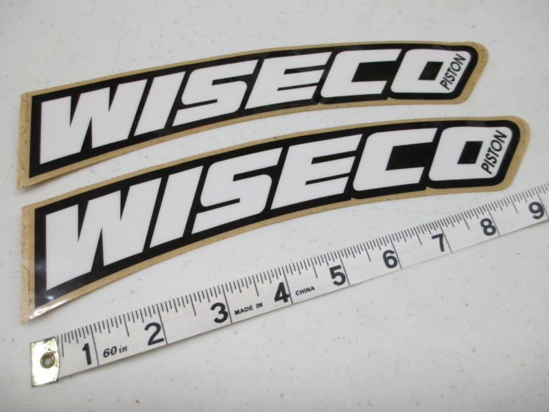 (2) wiseco front fender decals motocross supercross mx vintage rm kx cr yz