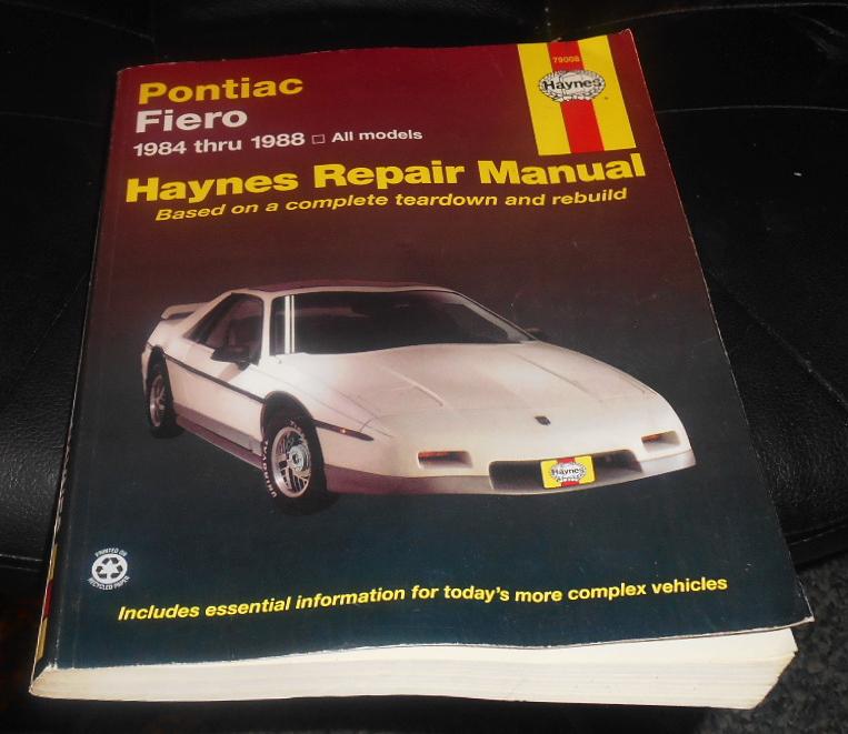 Haynes 1984 thru 1988 pontiac fiero repair manual