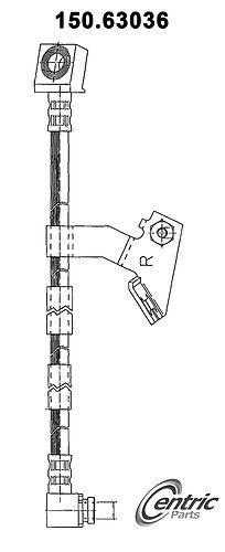 Centric 150.63036 brake hose, front-brake hydraulic hose