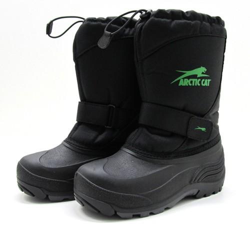 Arctic cat youth snowmobile boots by kamik - black - childs & kid's new 5212-46_