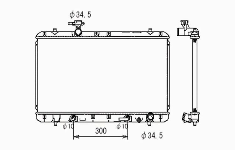 Replacement radiator 02-07 suzuki aerio automatic transmission 2.0 l4 1770054g20