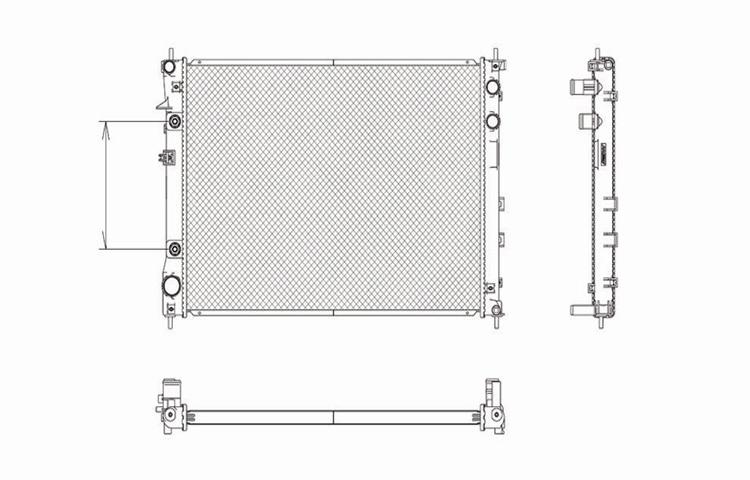 Replacement radiator 06-09 subaru tribeca automatic trans 3.0 3.6l h6 45111xa01a