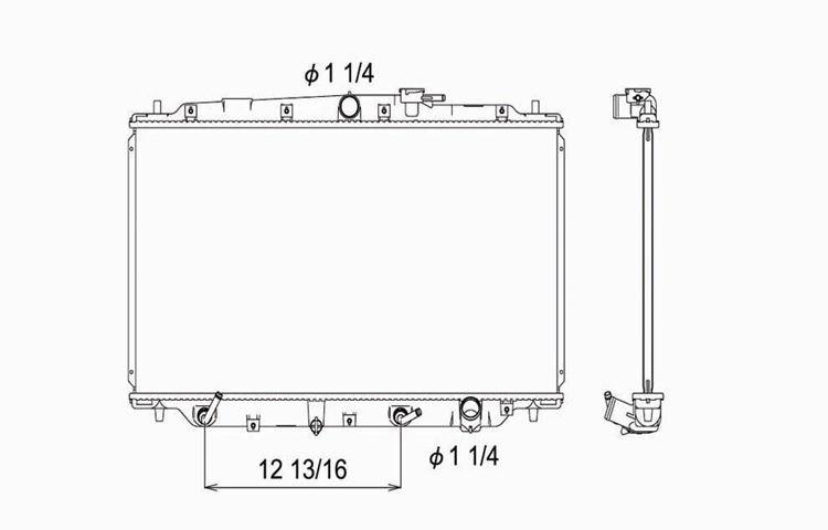 Replacement radiator 92-96 honda prelude automatic / manual 2.3l l4 19010p14505