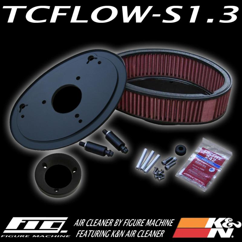 Tcflow-s1.3  stage 1 air cleaner + k&n filter for hd harley touring 2008 and up