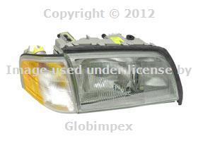 Mercedes w202 (94-96) right headlight assembly oem new + 1 year warranty