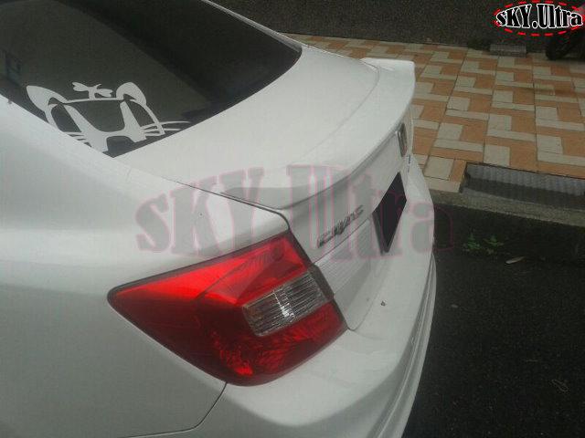 Unpainted for honda civic 9 12-13 sedan m type trunk + rs type roof  spoiler ❖